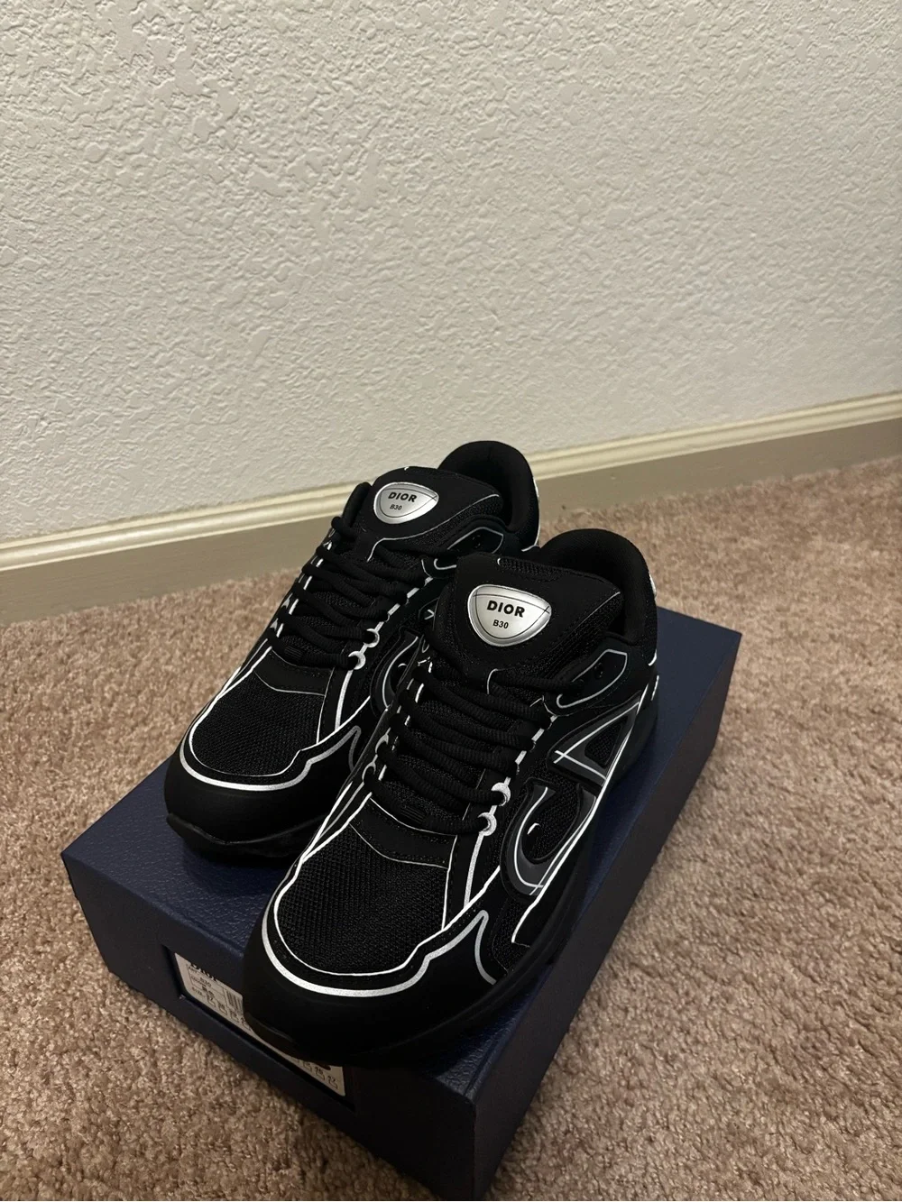 DC Black Low-Top Sneakers with White Trim